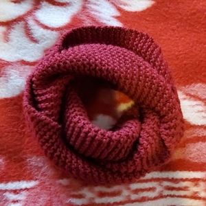 Knit Maroon Infinity Scarf!
